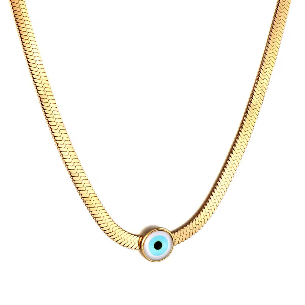 Evil Eye Gold Chain Necklace
