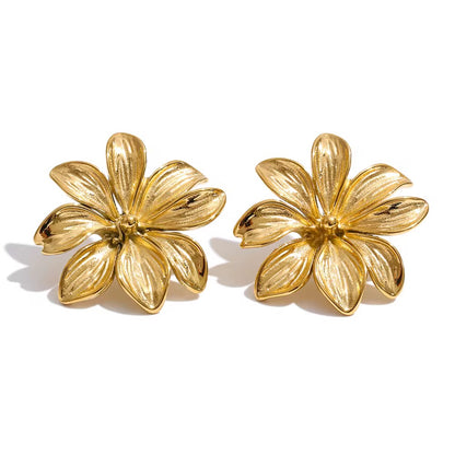 Golden Bloom Statement Earrings