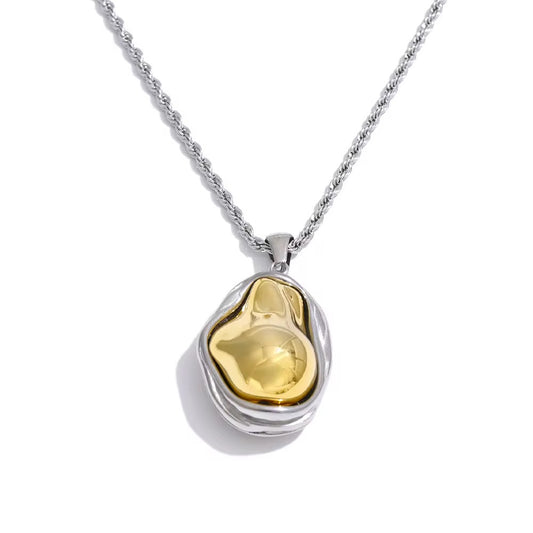 Dual-Tone Organic Jewelry Set