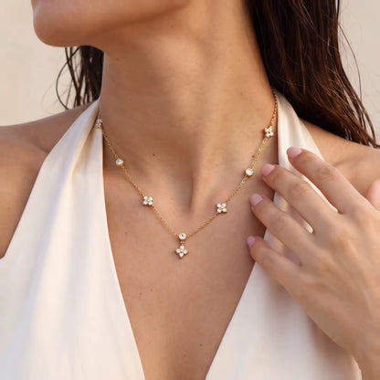 Celeste Crystal Floral Jewelry Set
