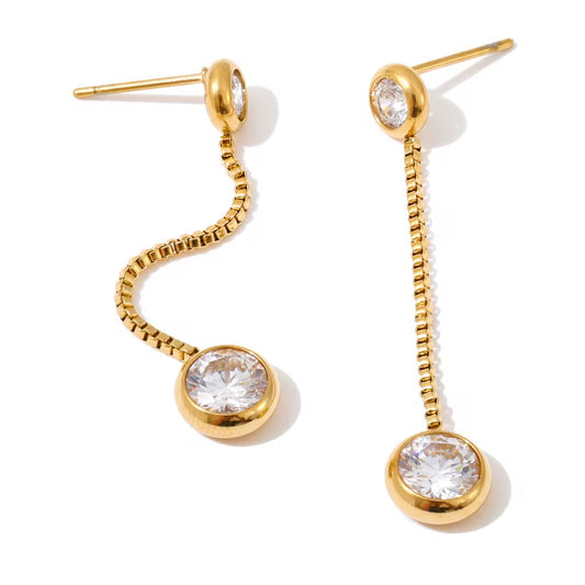Luna Drop Crystal Earrings