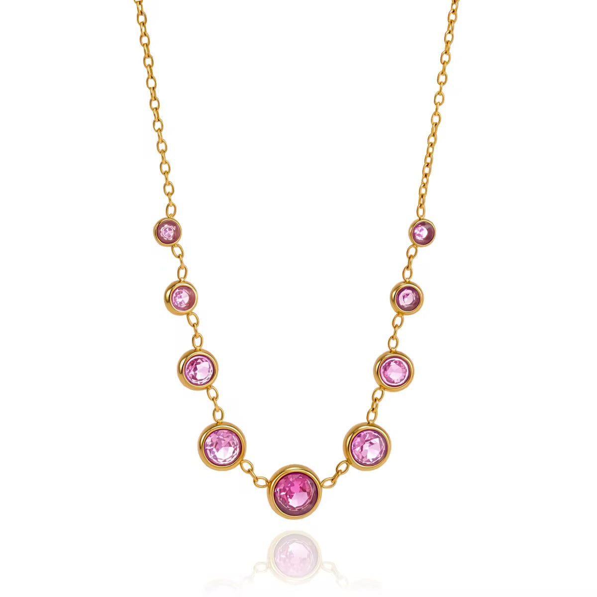 Blush Crystal Layered Necklace
