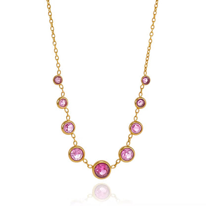 Blush Crystal Layered Necklace