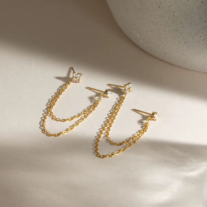 Celeste Chain Stud Earrings