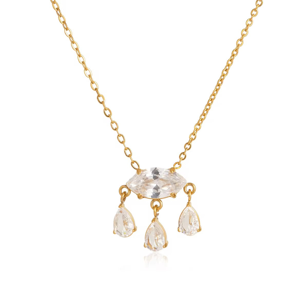 Celeste Drop Crystal Necklace