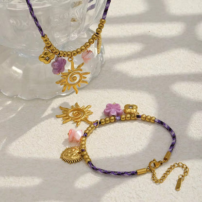 Celestial Sun Charm Jewelry Set
