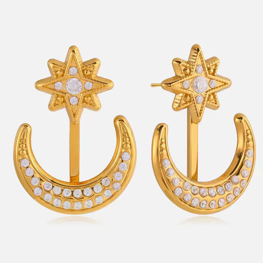 Celestial Moon & Star Earrings