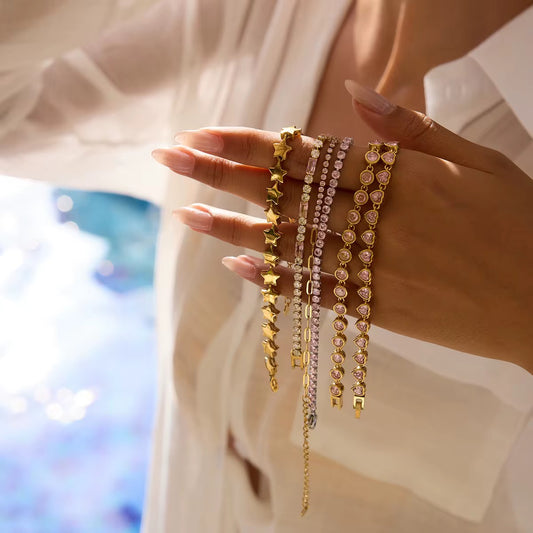 Blush Crystal Tennis Bracelet