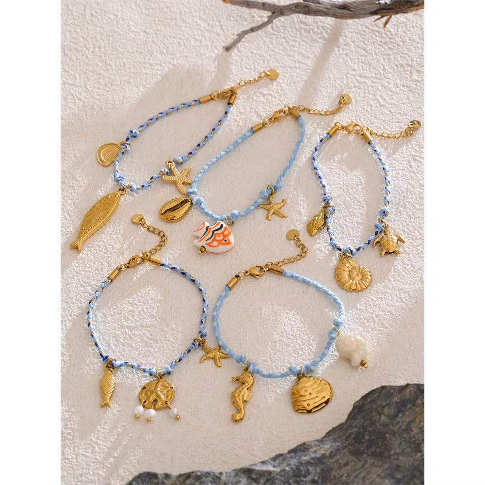 Ocean Charm Rope Bracelets