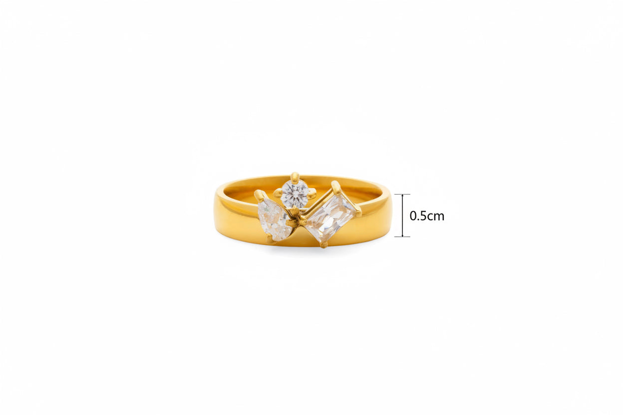 Luxury Zirconia Gold Rings Collection