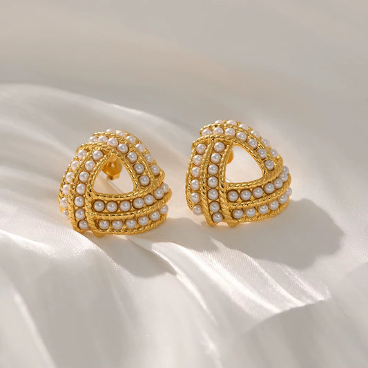 Luxe Oval Crystal Drop Hoops