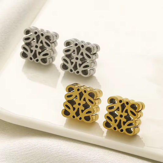 Floral Cut-Out Stud Earrings