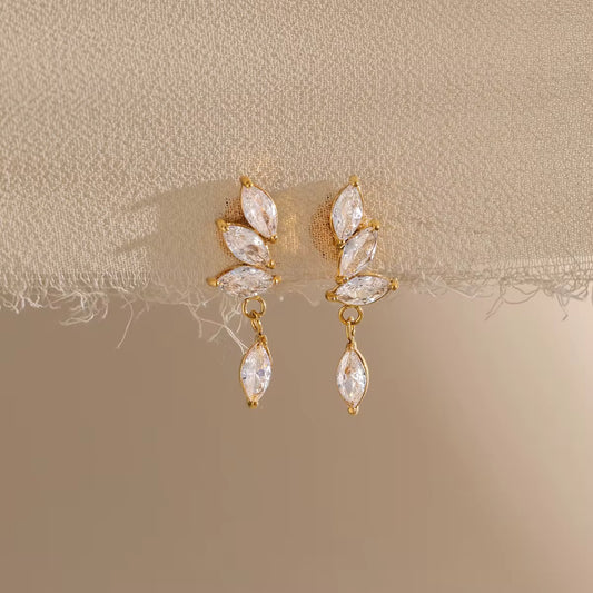 Aurora Leaf Drop Earrings
