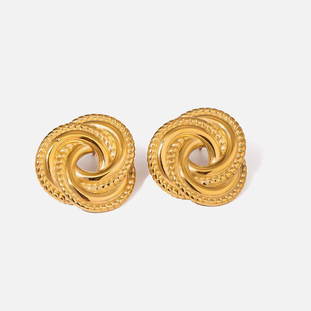 Aurora Spiral Stud Earrings