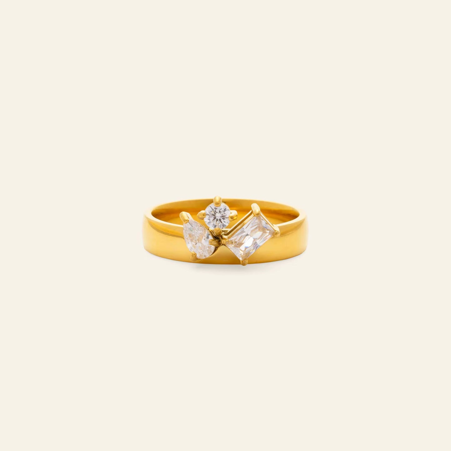 Luxe Crystal Cluster Ring