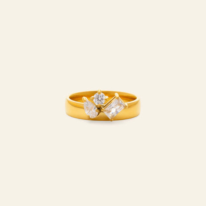 Luxe Crystal Cluster Ring