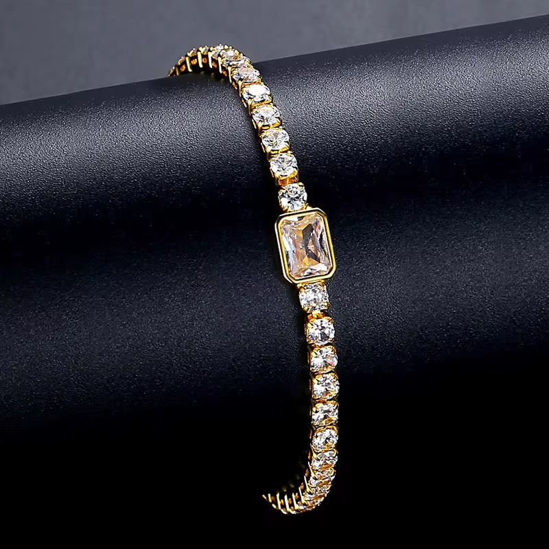 Minimal Crystal Tennis Bracelet