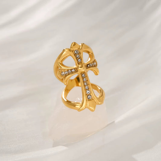 Divine Cross Statement Ring