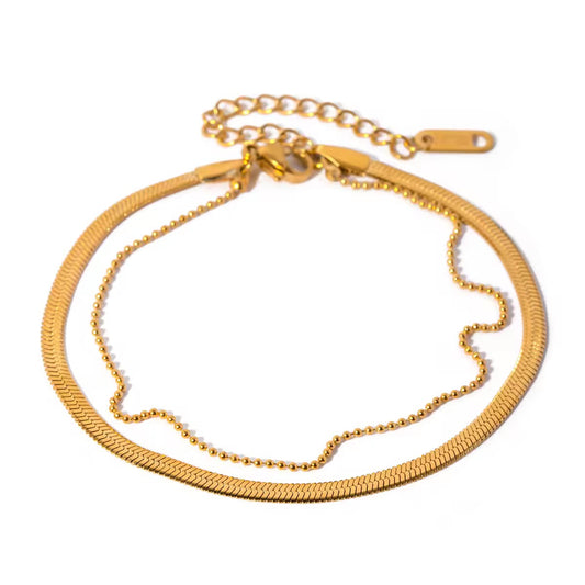Layered Snake Chain Anklet