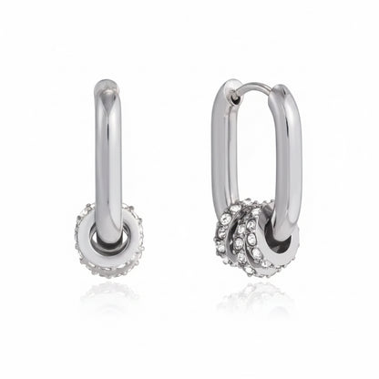 Monaco Crystal Hoop Earrings
