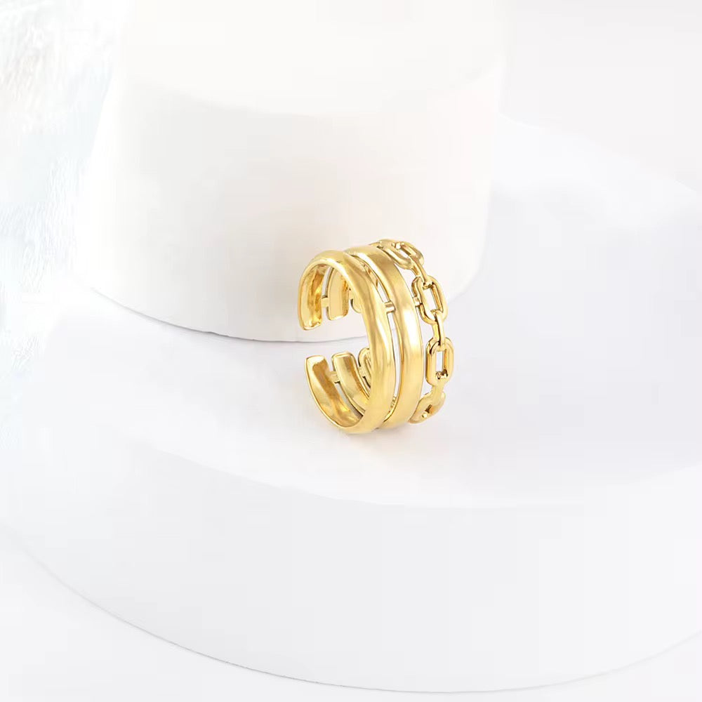 Layered Gold Statement Ring