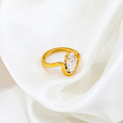 Marquise Glow Wave Ring