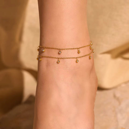 Crystal Charm Anklet
