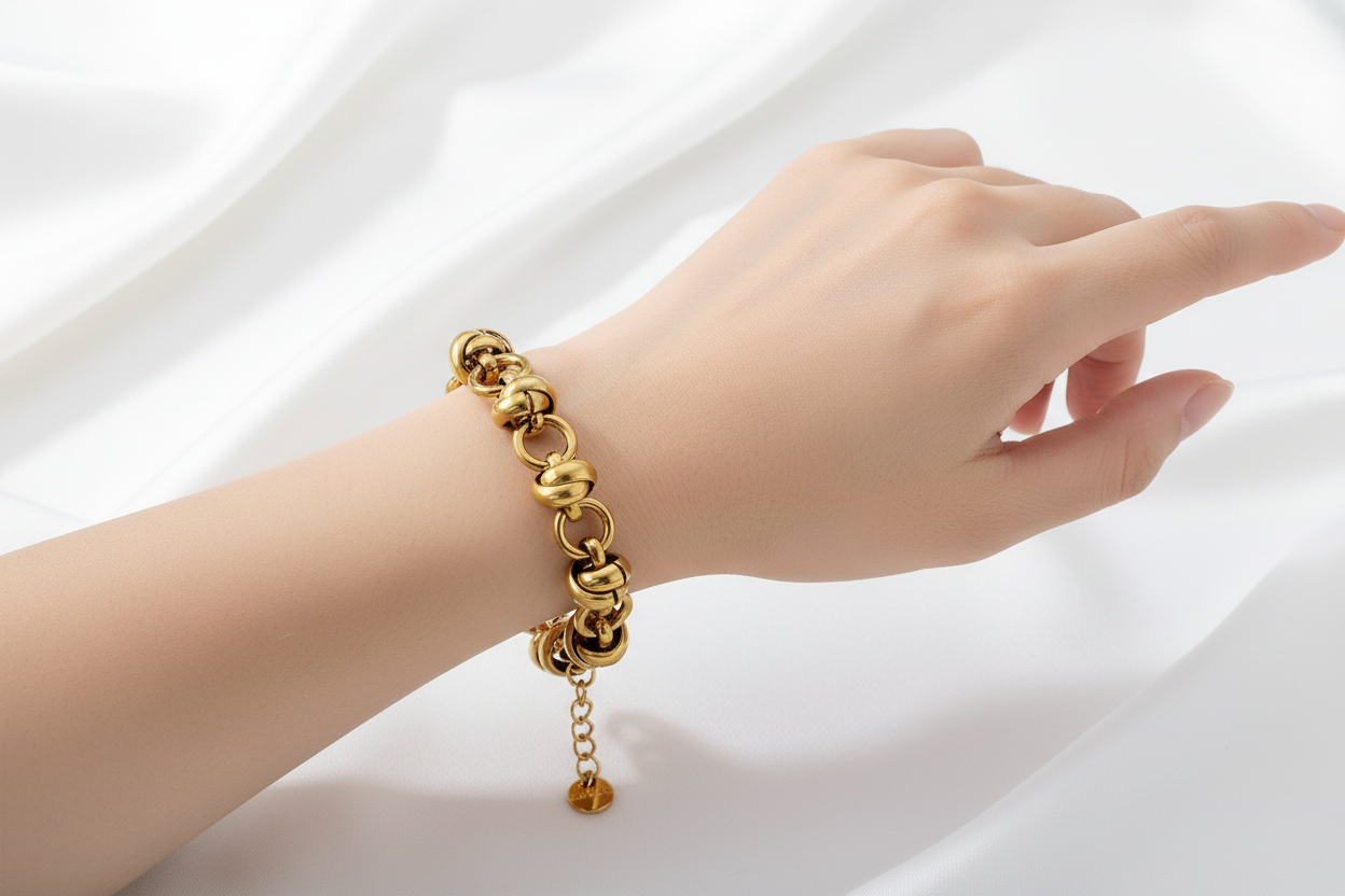 Chunky Knot Link Bracelet