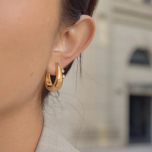 Celeste Crystal Huggie Earrings