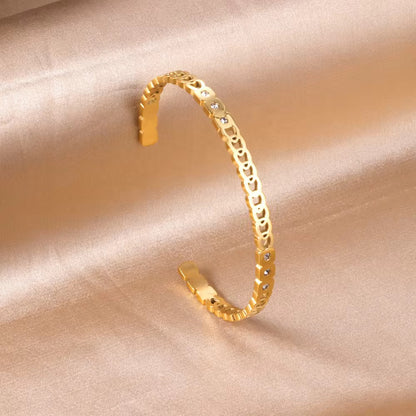 Gold Delicate Chain Cuff Bracelet