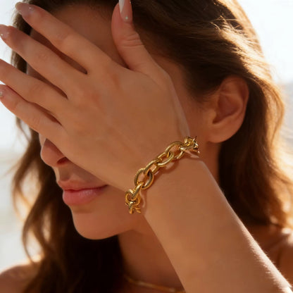 Chunky Textured Link Bracelet