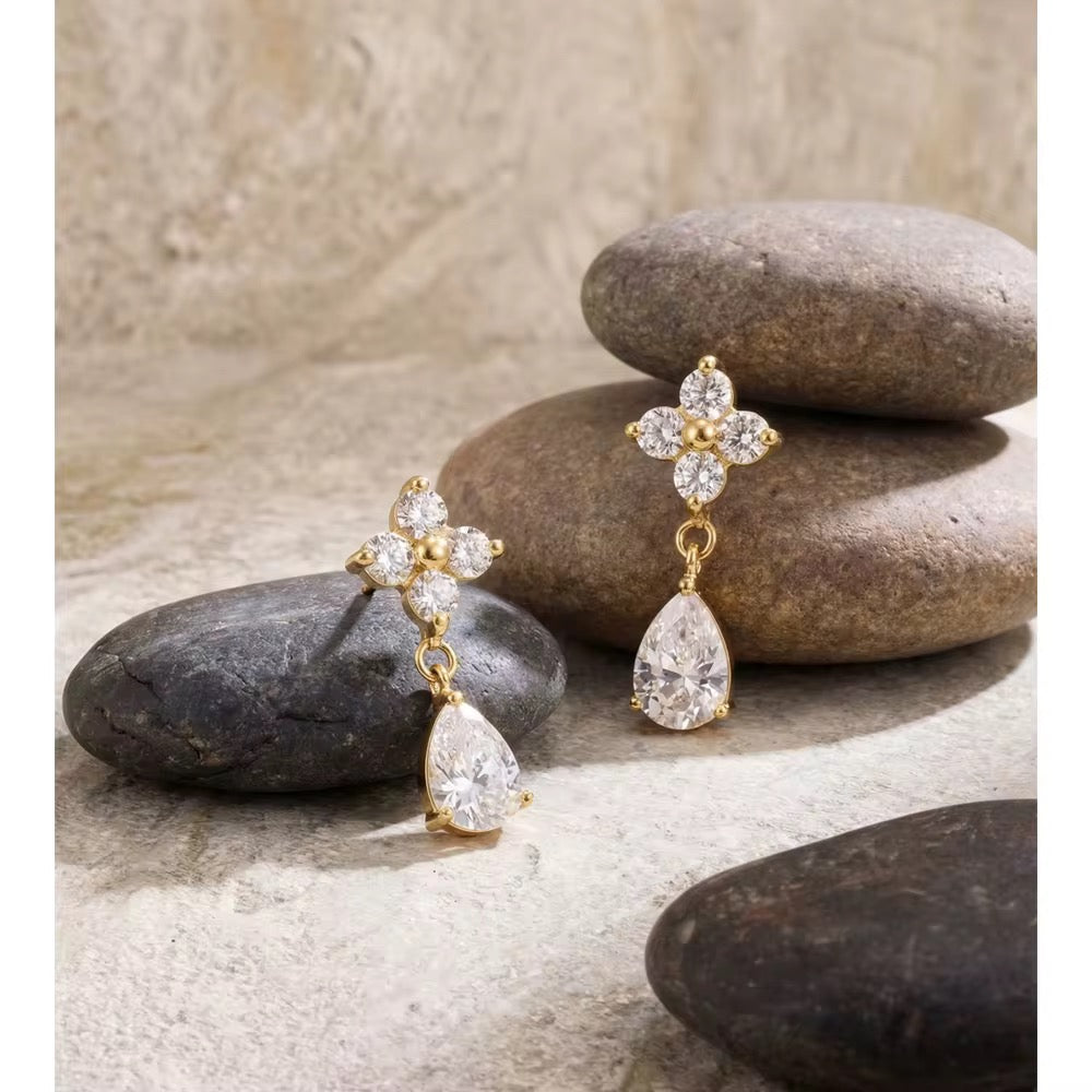 Celeste Crystal Drop Earrings
