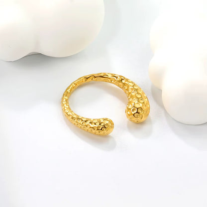 Textured Open Cuff Ring