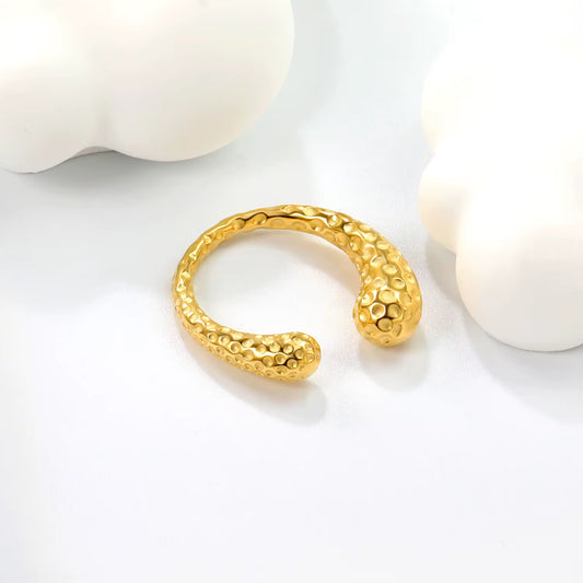 Textured Open Cuff Ring