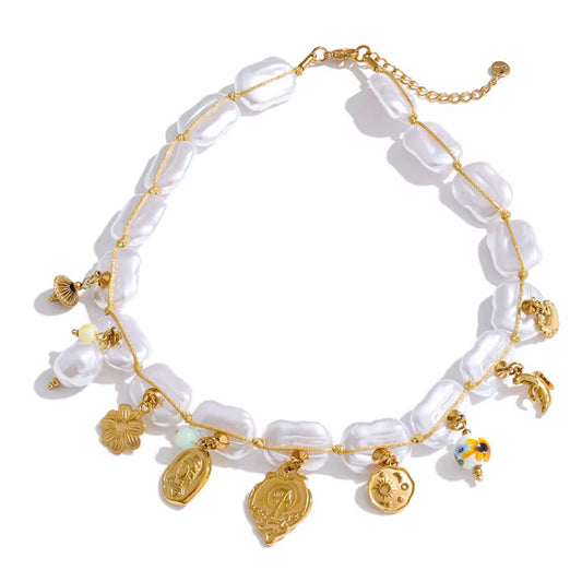 Pearl Charm Necklace
