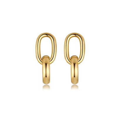Interlocking Chain Drop Earrings