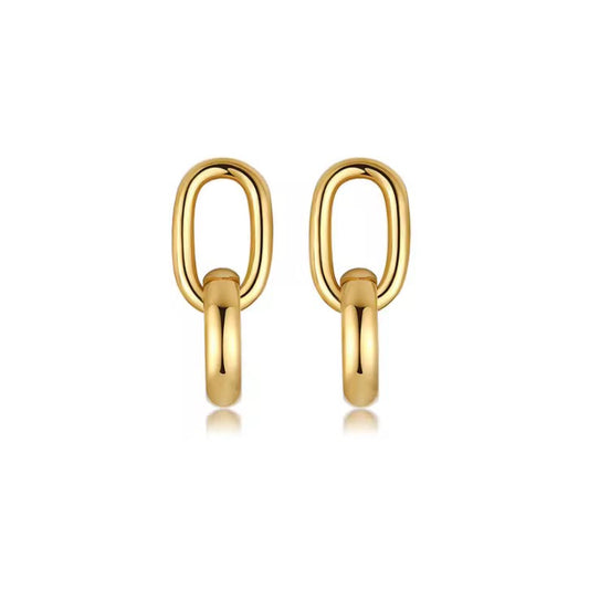 Interlocking Chain Drop Earrings