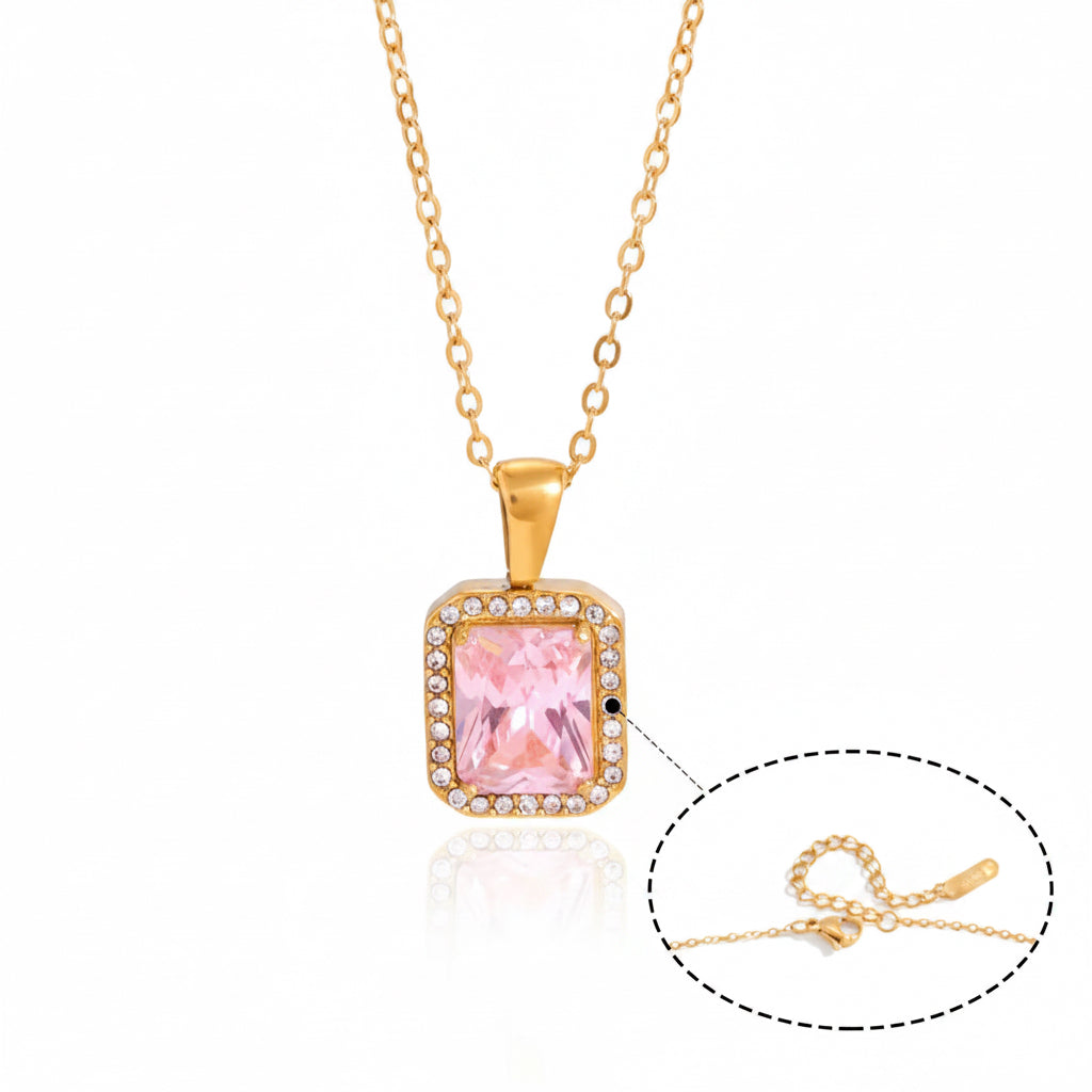 Blush Crystal Layered Necklace
