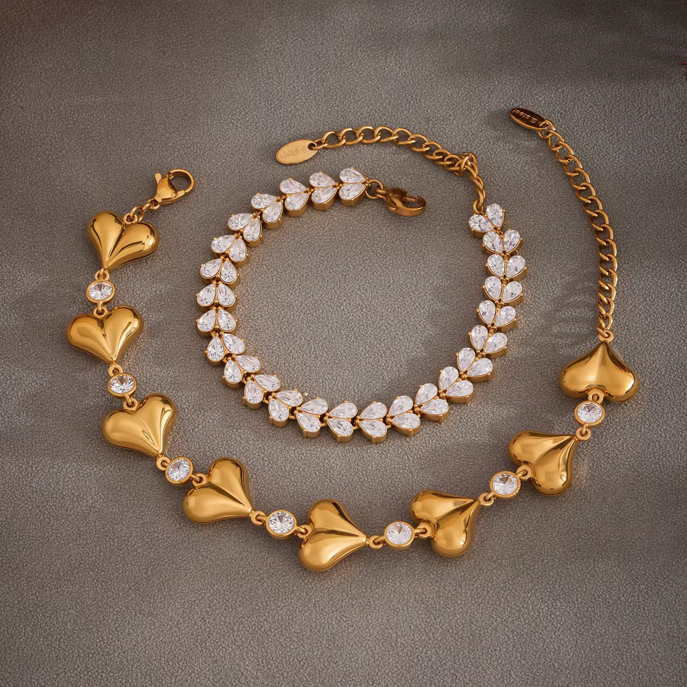 Golden Heart Charm Necklace