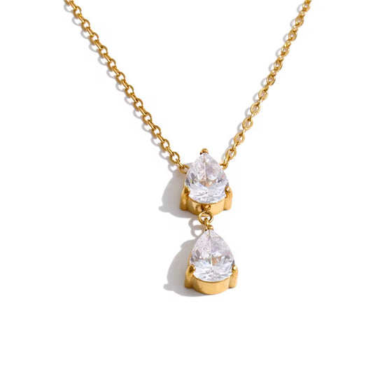 Luna Drop Crystal Necklace