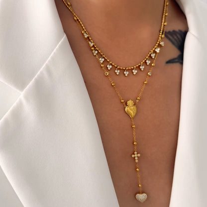Golden Love Drop Necklace