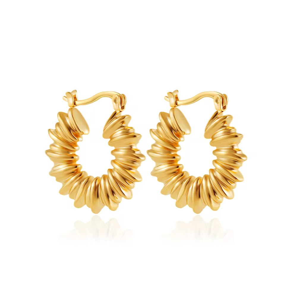 Ripple Hoop Earrings