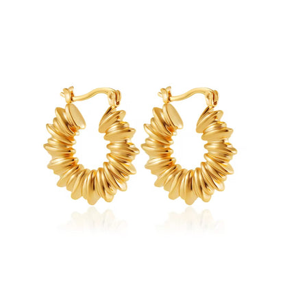 Ripple Hoop Earrings