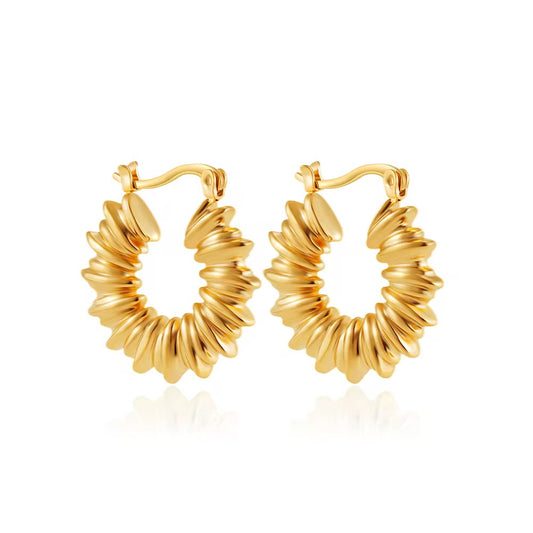 Ripple Hoop Earrings