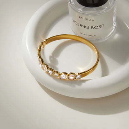 Radiant Mixed-Cut Crystal Bangle