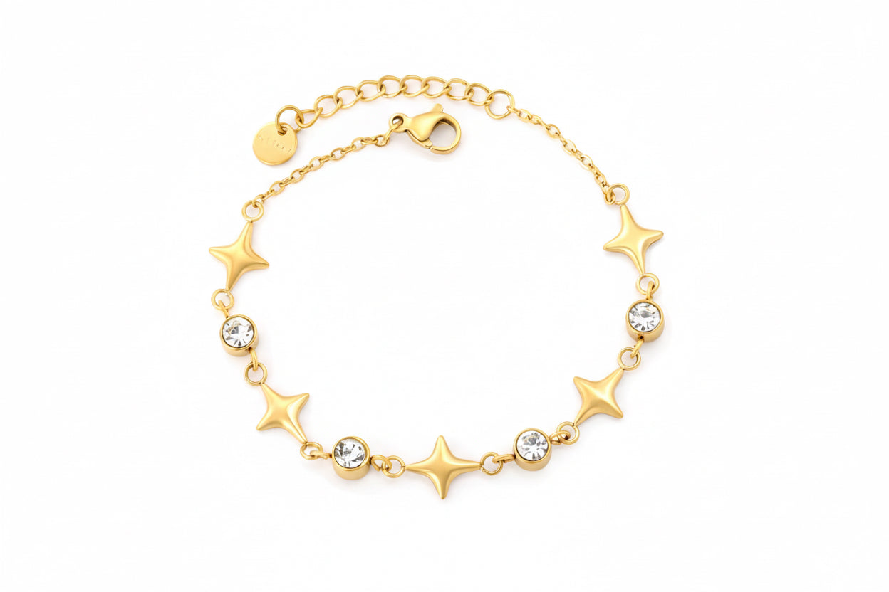 Star Crystal Chain Bracelet