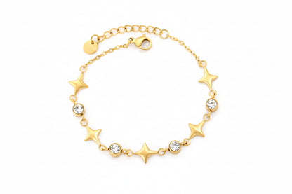 Star Crystal Chain Bracelet