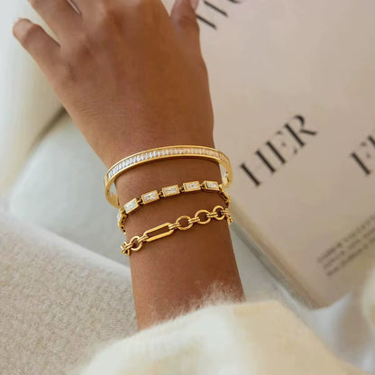 Baguette Crystal Bangle