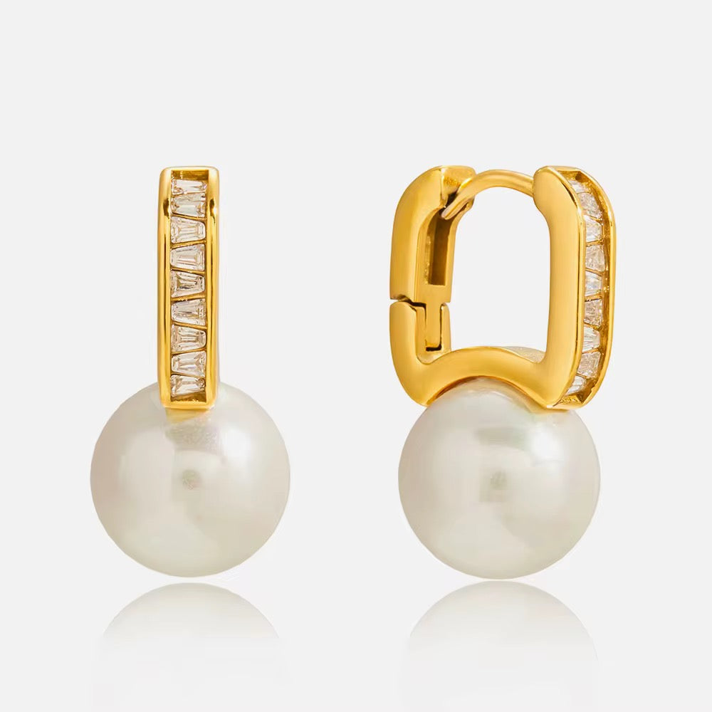 Luxe Pearl Crystal Earrings