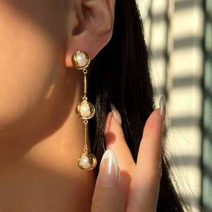 Emerald Drop Sculptural Earrings